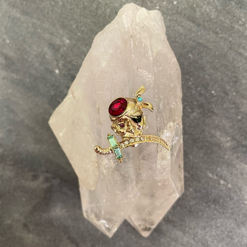 Vintage Coro Pirate Crystal Scatter Pin Brooch - Picture 14 of 16